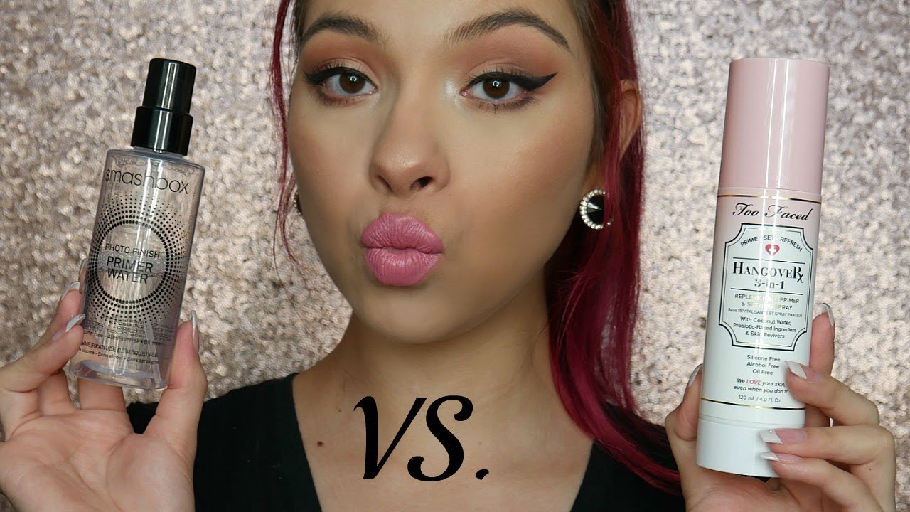 Smashbox Primer Water VS. Too Faced Hangover 3-in-1 Replenishing Primer & Setting Spray