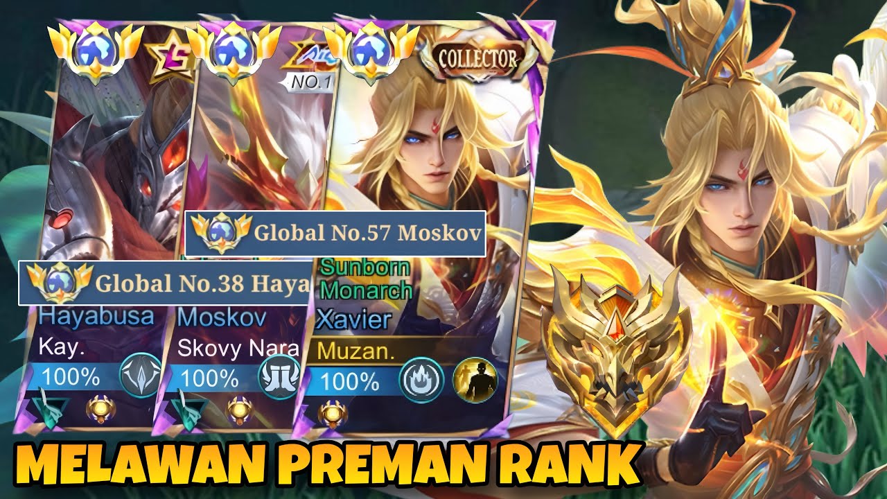 HARDGAME!! BEGINILAH JADINYA KETIKA TRIO GLOBAL MELAWAN PREMAN RANKED!! | BUILD XAVIER TERSAKIT|MLBB