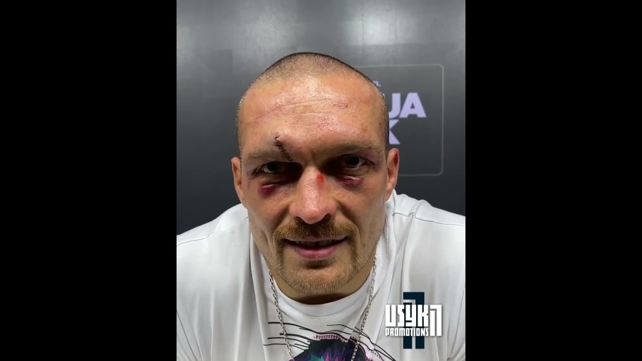Oleksandr Uysk reacts after beating Anthony Joshua #anthonyjoshua  #boxing