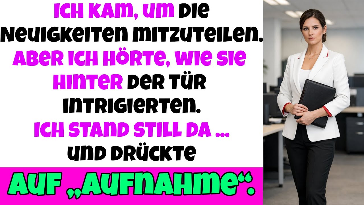 Sie wollten mich rauskicken. Aber ich hörte alles – und drückte auf „Aufnahme“.