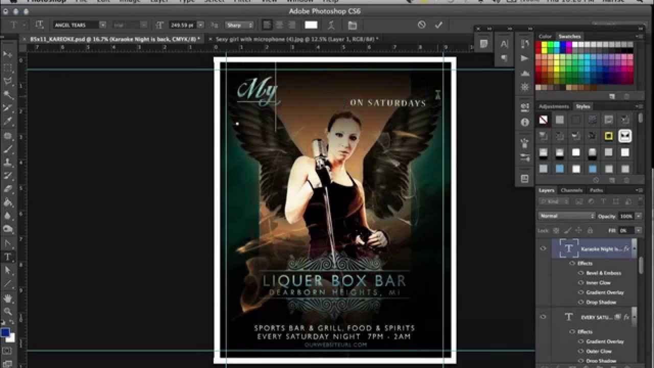 How to - Poster design with wings in Photoshop - design tutorial   scarab13