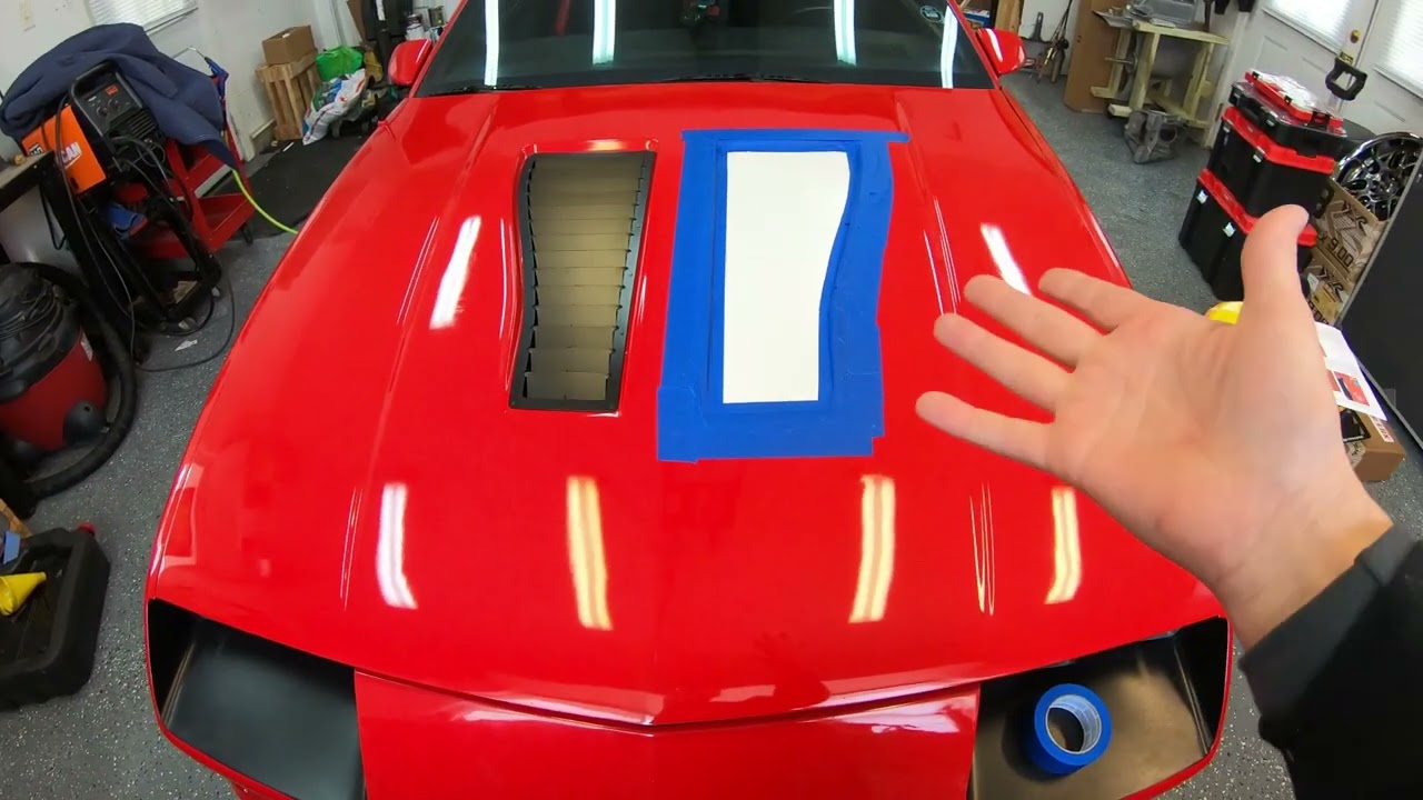 Воздуховоды капота Trac Spec установлены на Camaro третьего поколения. Функциональные воздуховоды!
