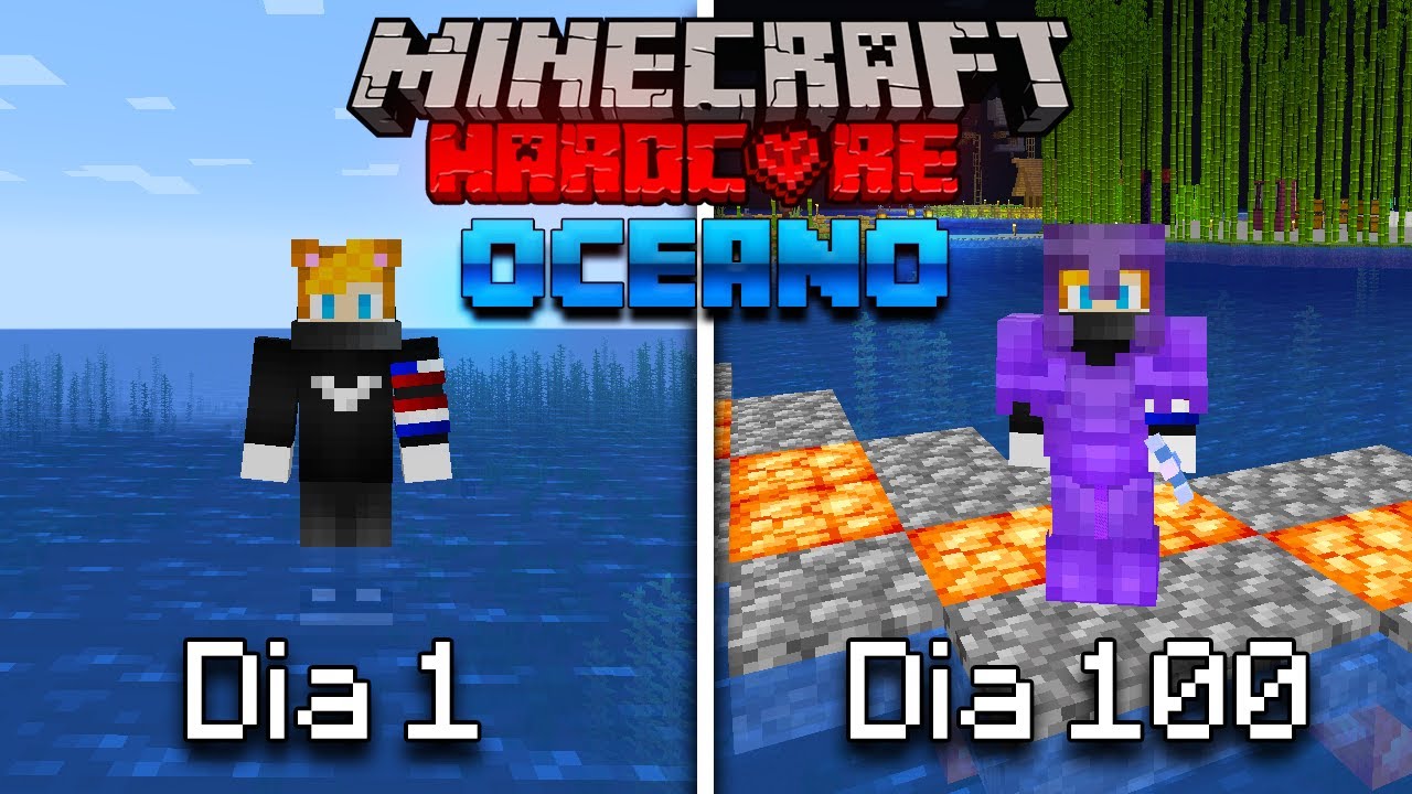 SOBREVIVÍ 100 Días en un OCEANO en Minecraft HARDCORE... Esto es lo que pasó