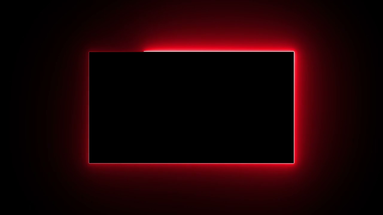 Glowing frame black screen | Neon light border | Frame template video background