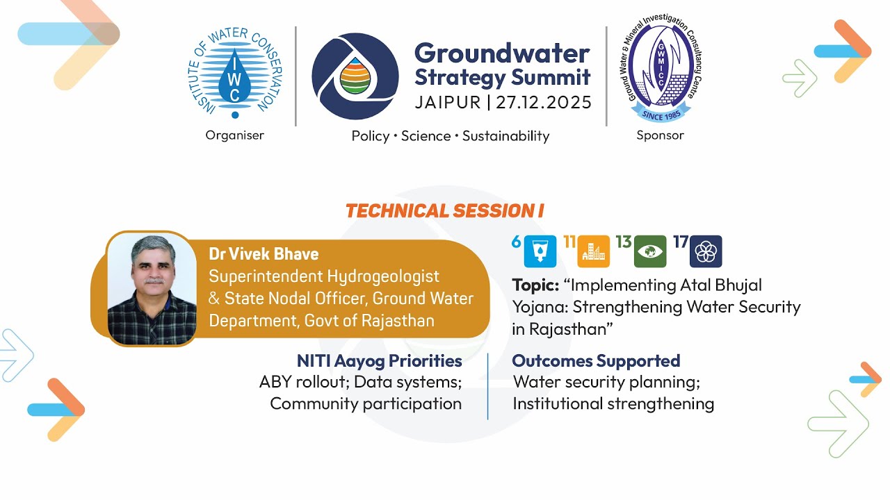 Groundwater Strategy Summit 2025 | Dr Vivek Bhave on Water security planning.