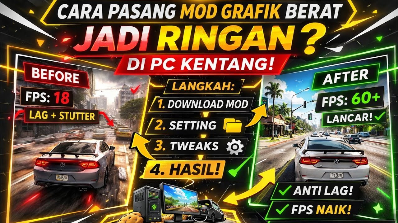 i3 + iGPU BISA MAIN GTA 5 LANCAR?! 🤯 Ini Rahasianya (Mod Tweaks) 