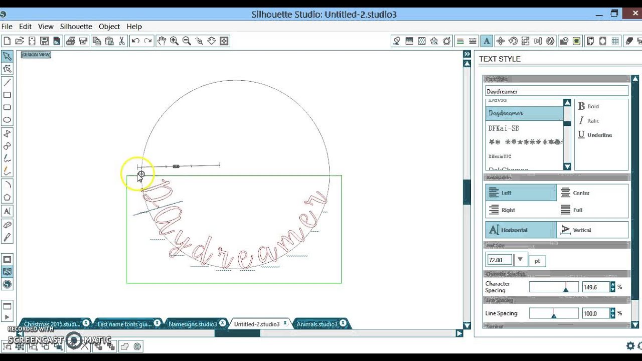 Silhouette Studio: Text around a Circle