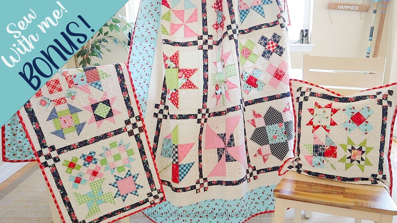 Sew With Me BONUS Patterns! (EASY Quilt Pattern + BONUSES!)