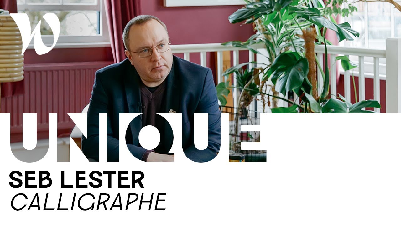 Portrait de Seb Lester, maître dans l'art de la calligraphie