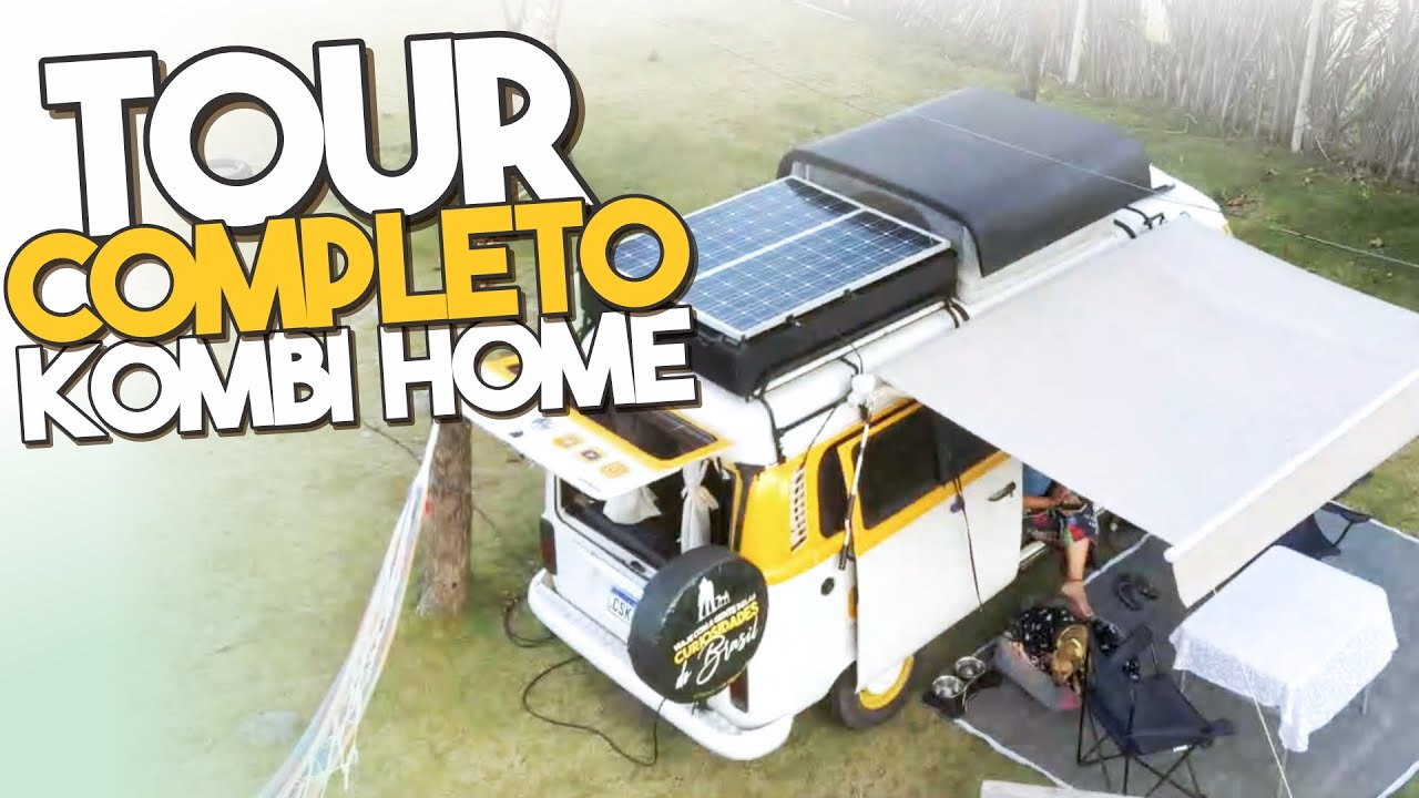 TOUR COMPLETO na KOMBI HOME mais linda do mundo 😍