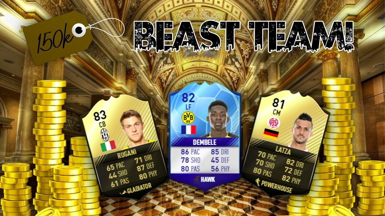 BEAST 150K SQUAD! FT THE BEST 7 CHEM ST!! | FIFA 17 SQUAD BUILDER