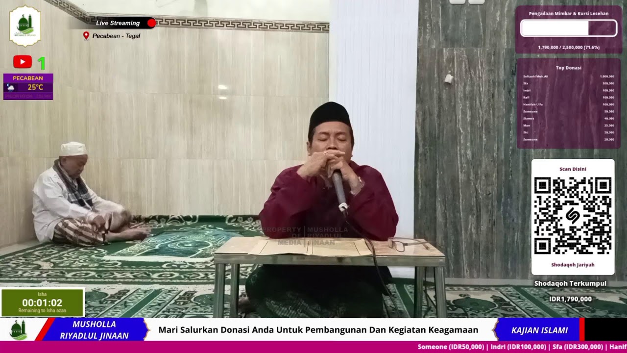 🔴LIVE📡 KITAB HADIST USFURIYAH (MANUK EMPRIT) | Musholla Riyadlul Jinaan - Pecabean