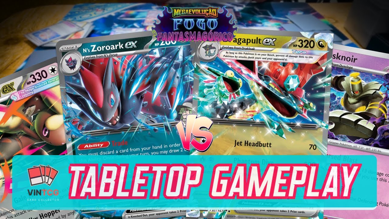 ZOROARK EX VS DRAGAPULT DUSKNOIR! TABLETOP GAMEPLAY! | POKÉMON TCG