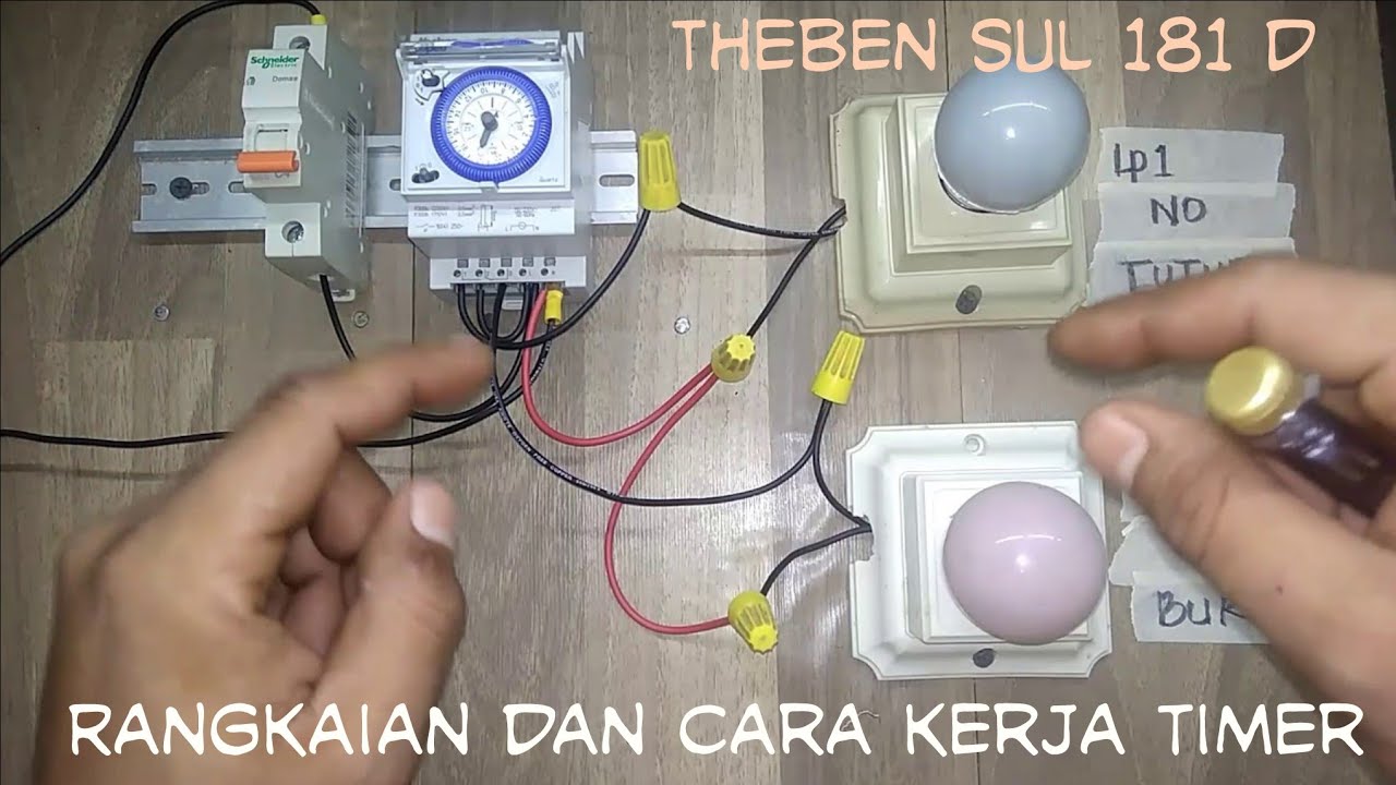 Timer listrik theben SUL 181 d - Rangkaian dasar untuk pemahaman cara kerja timer