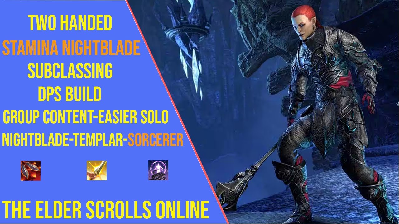 Powerful 2H Stamina Nightblade DPS Build for ESO Update 48 - Subclassing Build