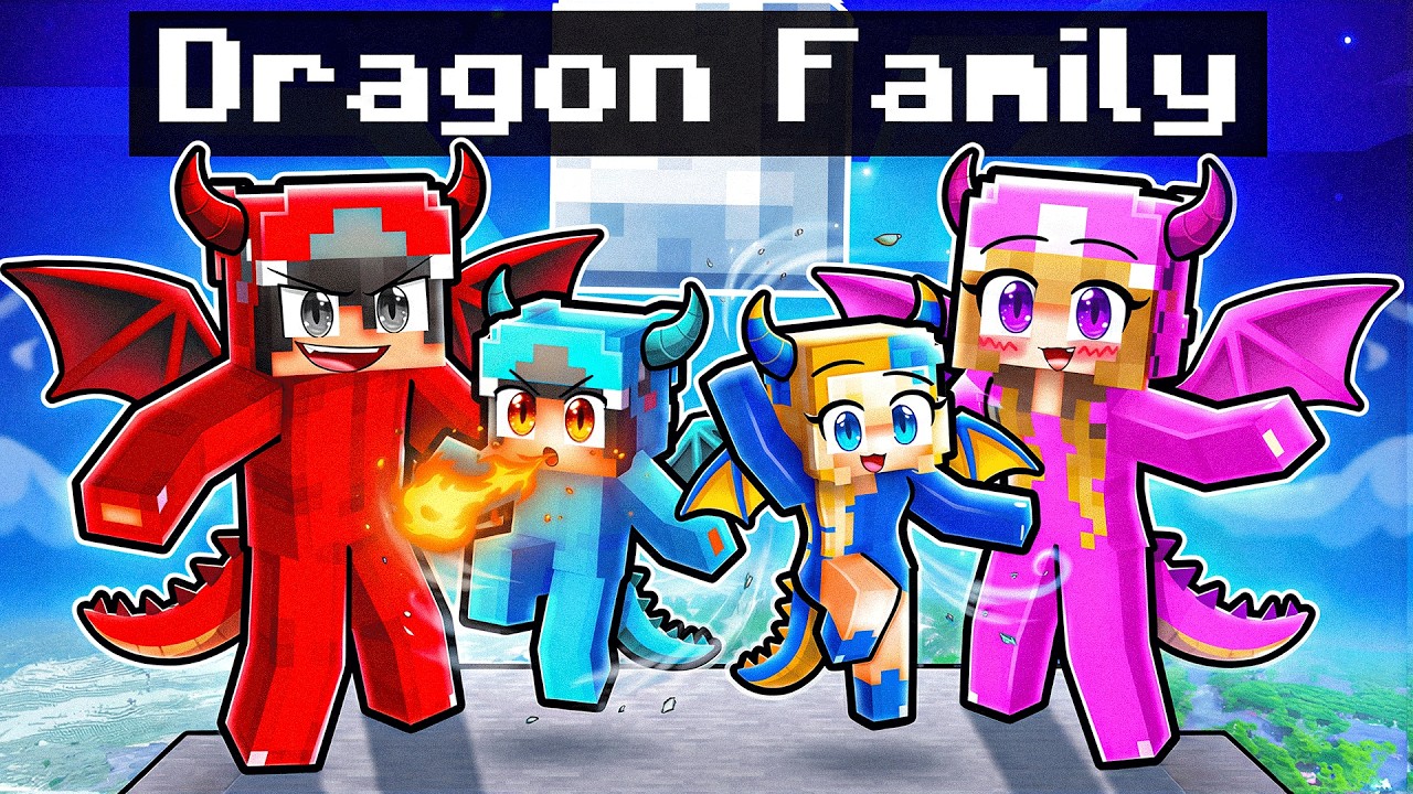 Having a DRAGON FAMILY in Minecraft!