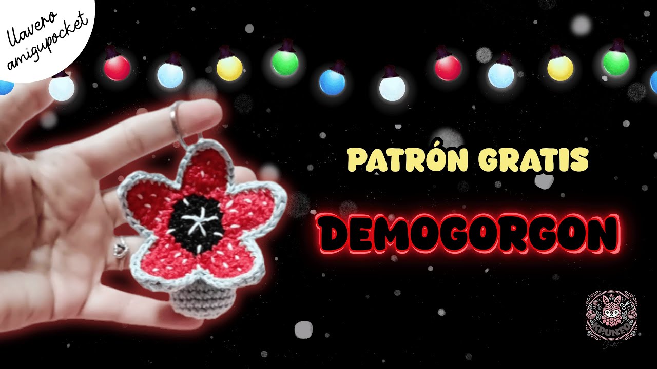Demogorgon Amigurumi: Llavero de Stranger Things (Patrón Gratis Amigupocket)
