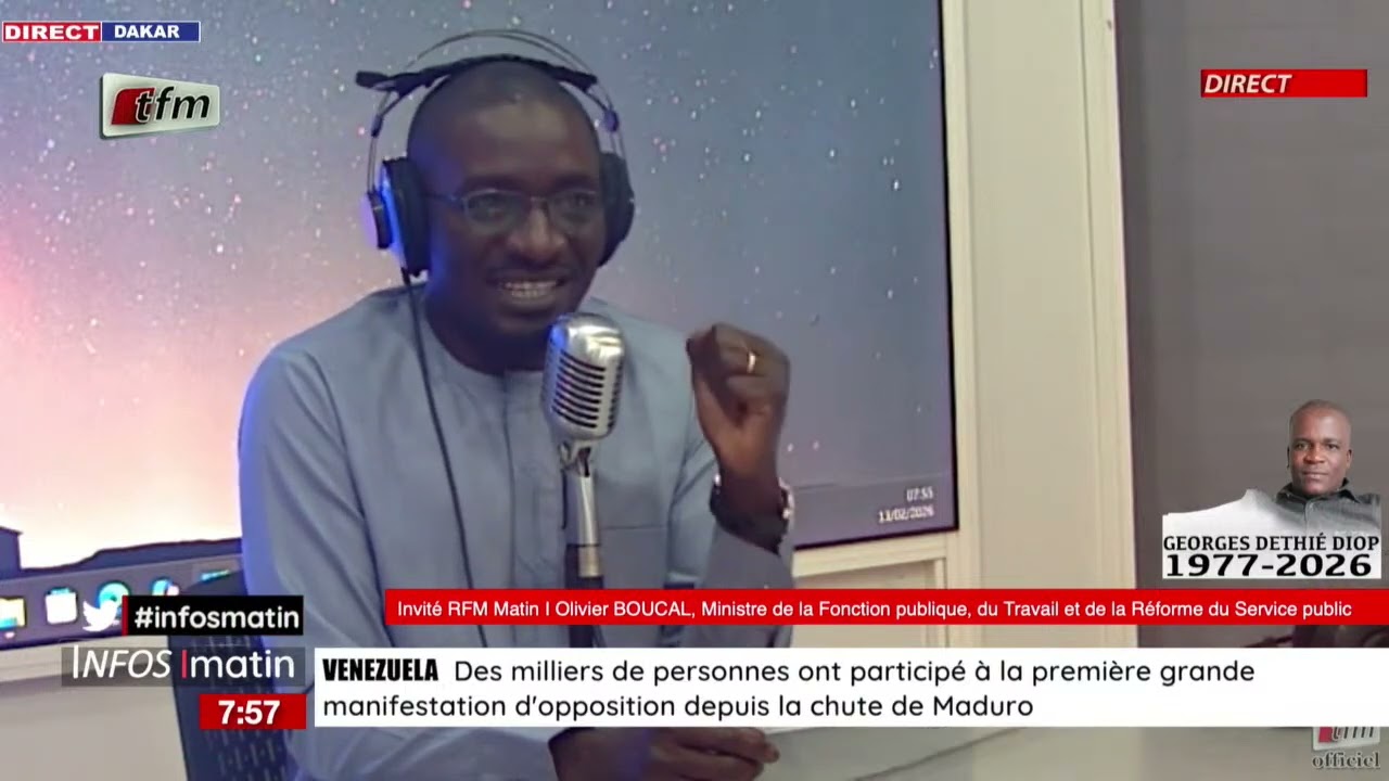 l'invite d'infos matin | Olivier BOUCAL, ministre de la fonction publique, du travail ...