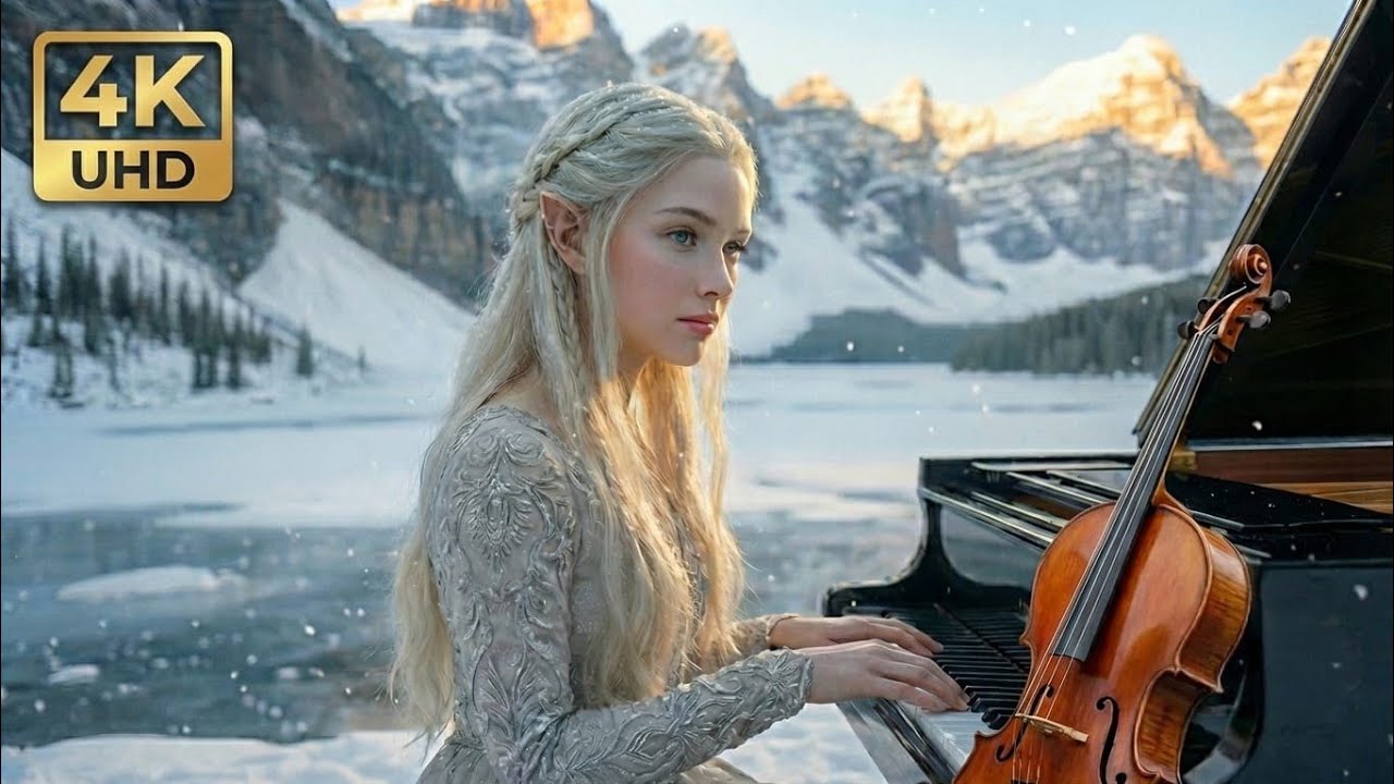 Beautiful Winter Elf Piano and Cello 4K ❄️ | Magical Emotional Music for Relaxation & Sleep