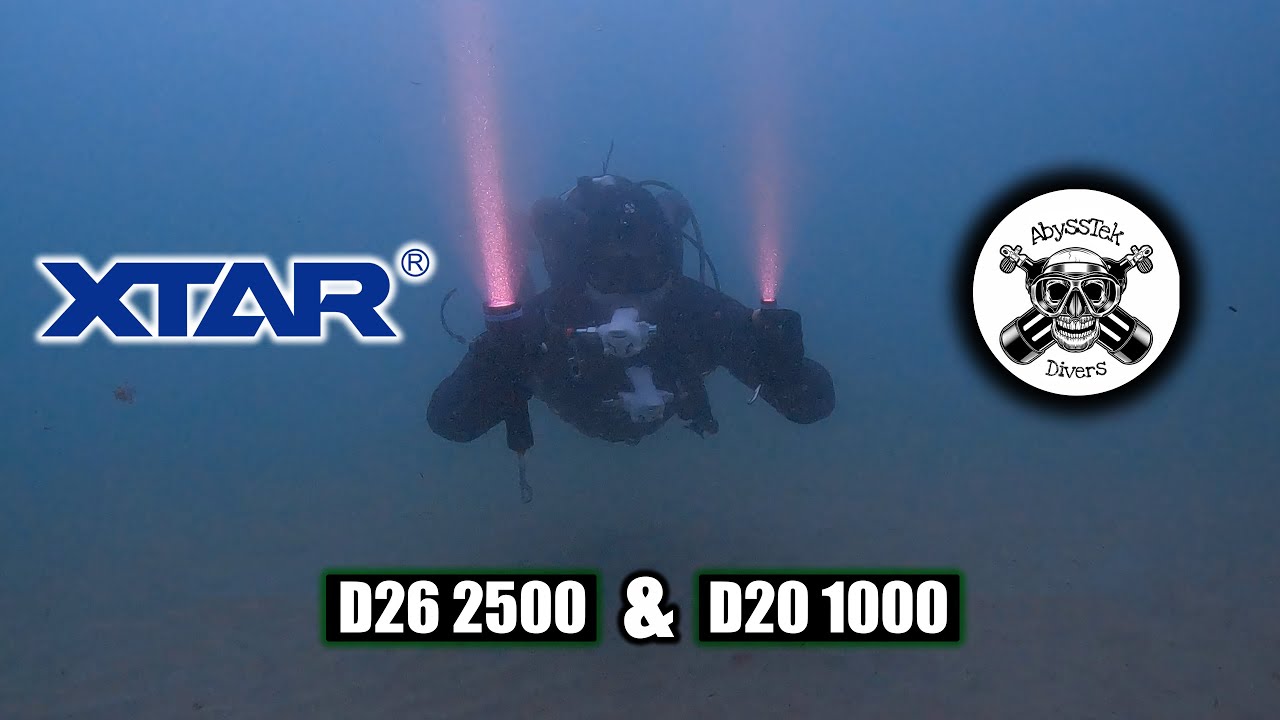 XTAR D26 & D20 DIVING LIGHTS -PRIMARY AND BACKUP-