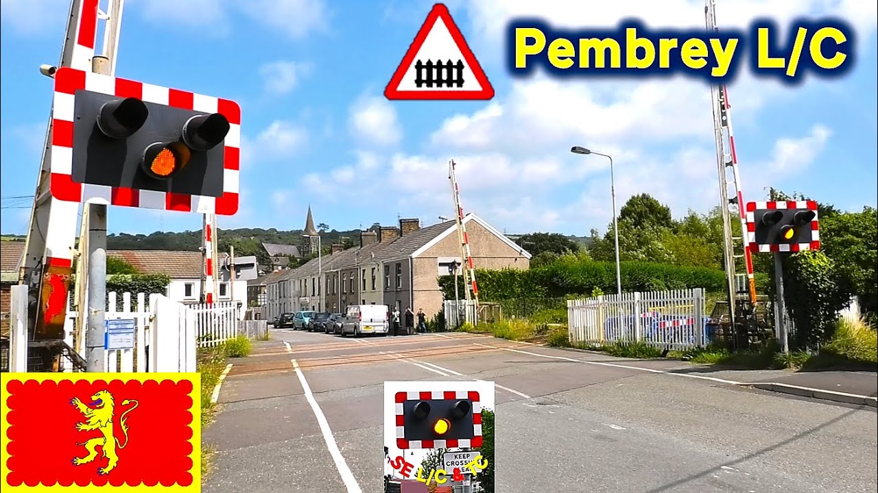 Rare Barriers at Pembrey & Burry Port Level Crossing, Carmarthenshire