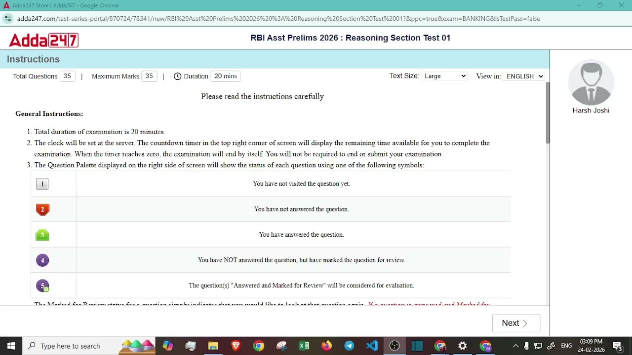RBI Assistant Prelims Reasoning Mock