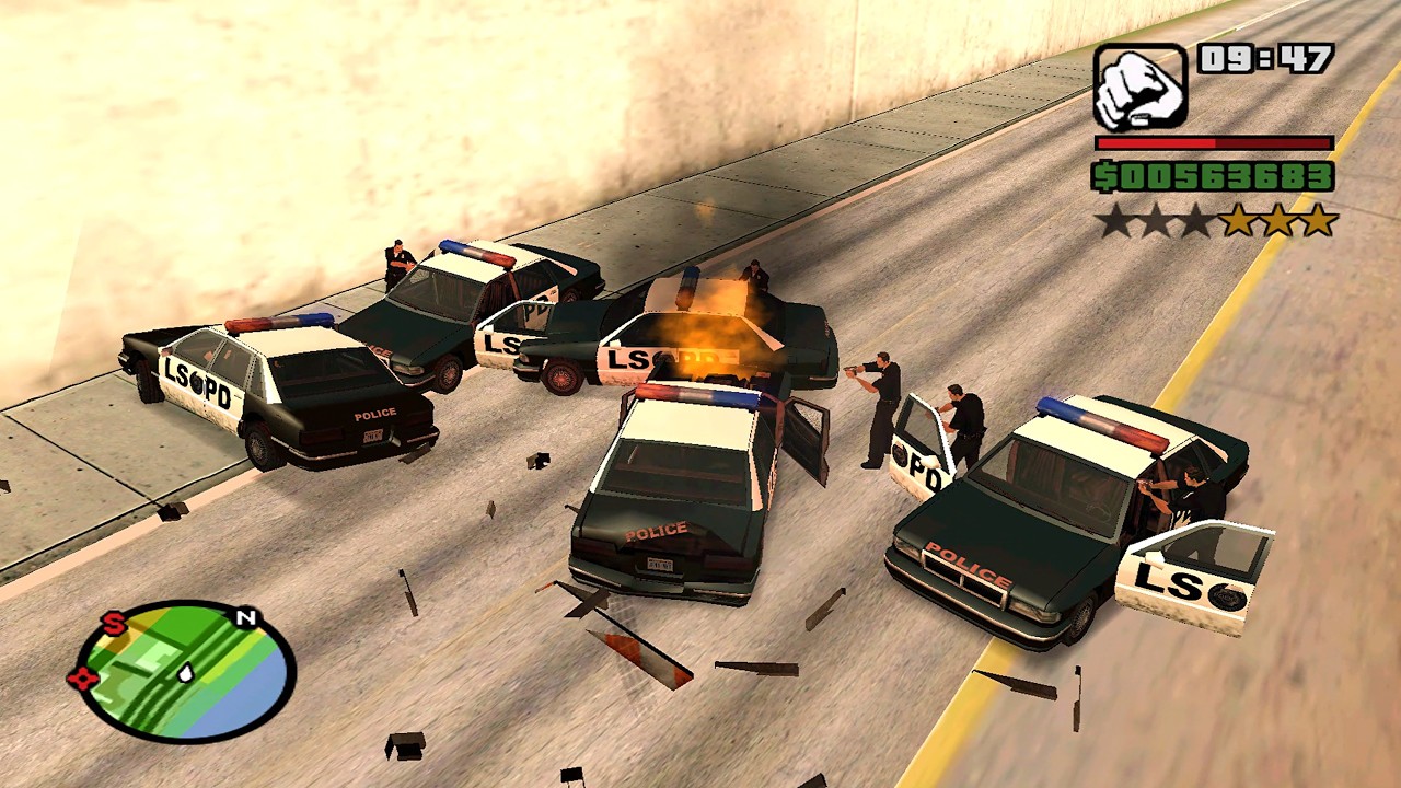 ⭐⭐⭐⭐⭐⭐SIX STARS WANTED LEVEL RAMPAGE WITH TANK | 6 STAR WANTED LEVEL ESCAPE IN GTA SAN ANDREAS