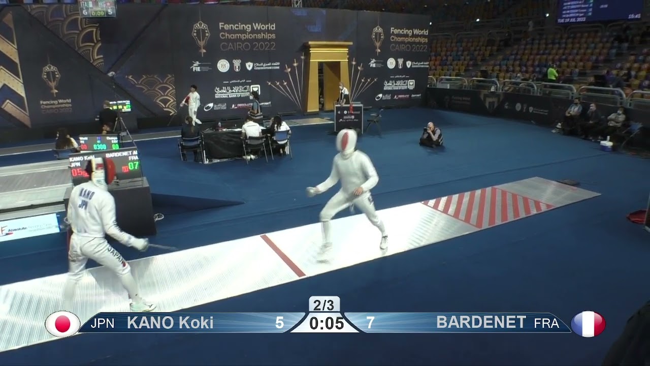 2022 242 T16 07 M E Individual Cairo EGY CHM RED BARDENET FRA vs KANO JPN