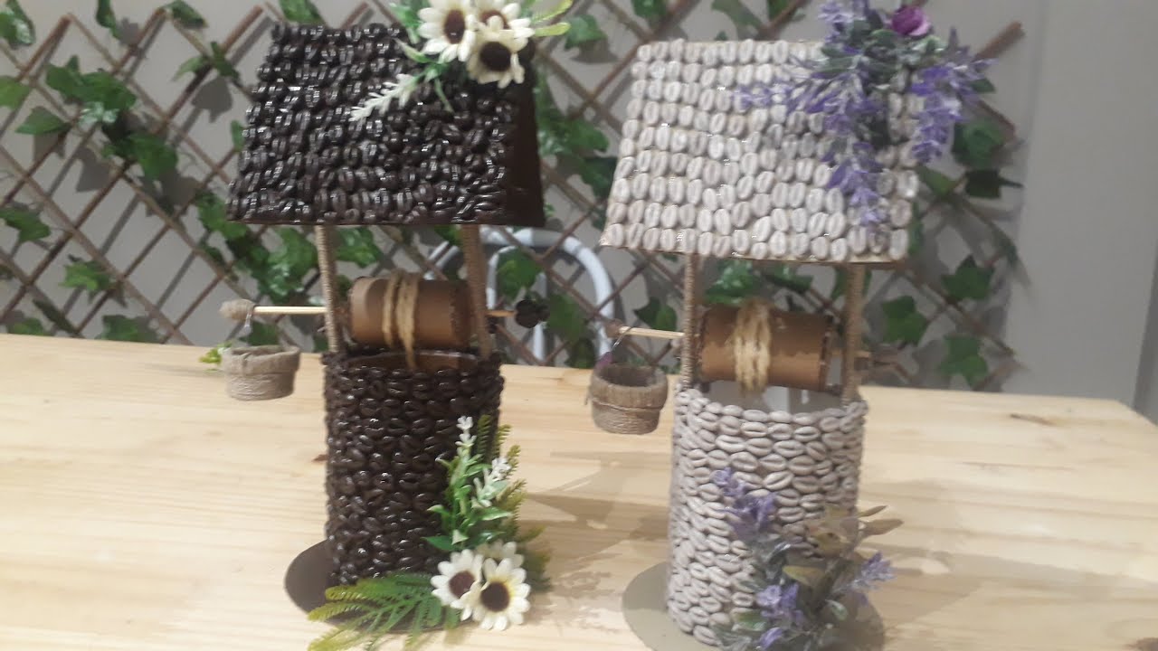 DIY Mini Poço Feito  com Rolo de Papel