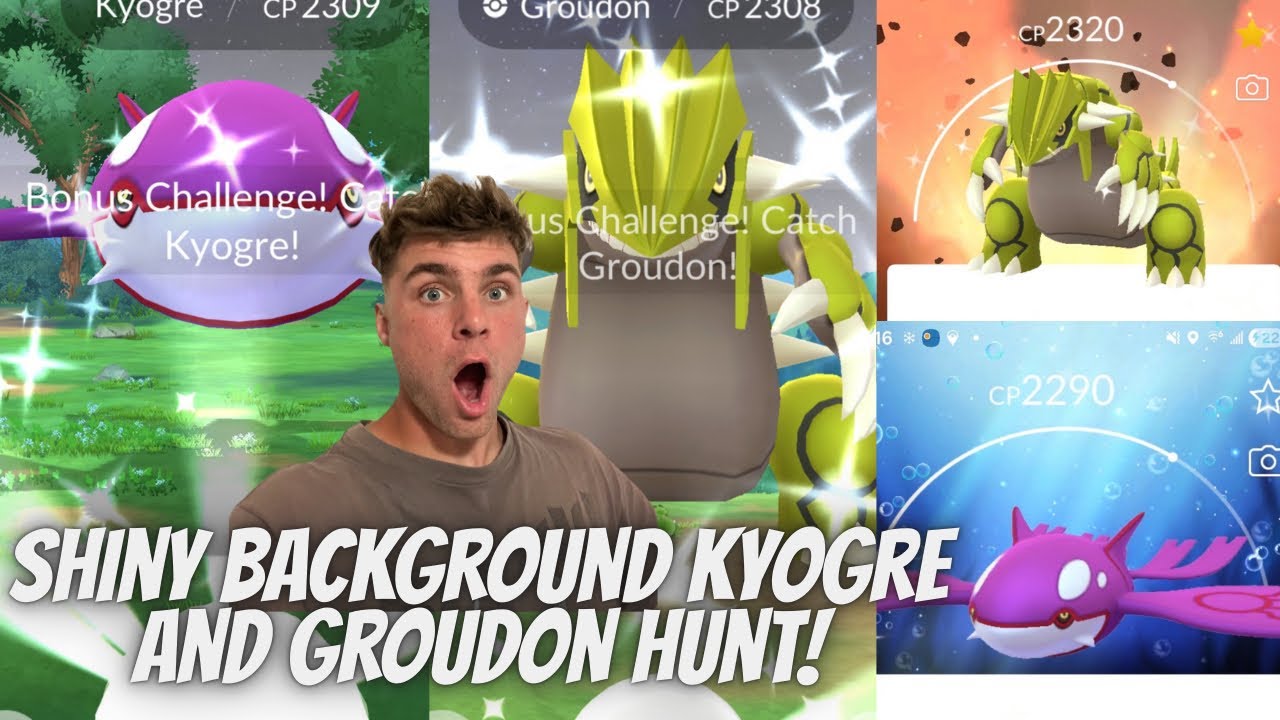 ✨PRIMAL KYOGRE & GROUDON RAIDS!!! Shiny Background HUNT LIVE, ROAD TO KALOS TOUR!!!✨