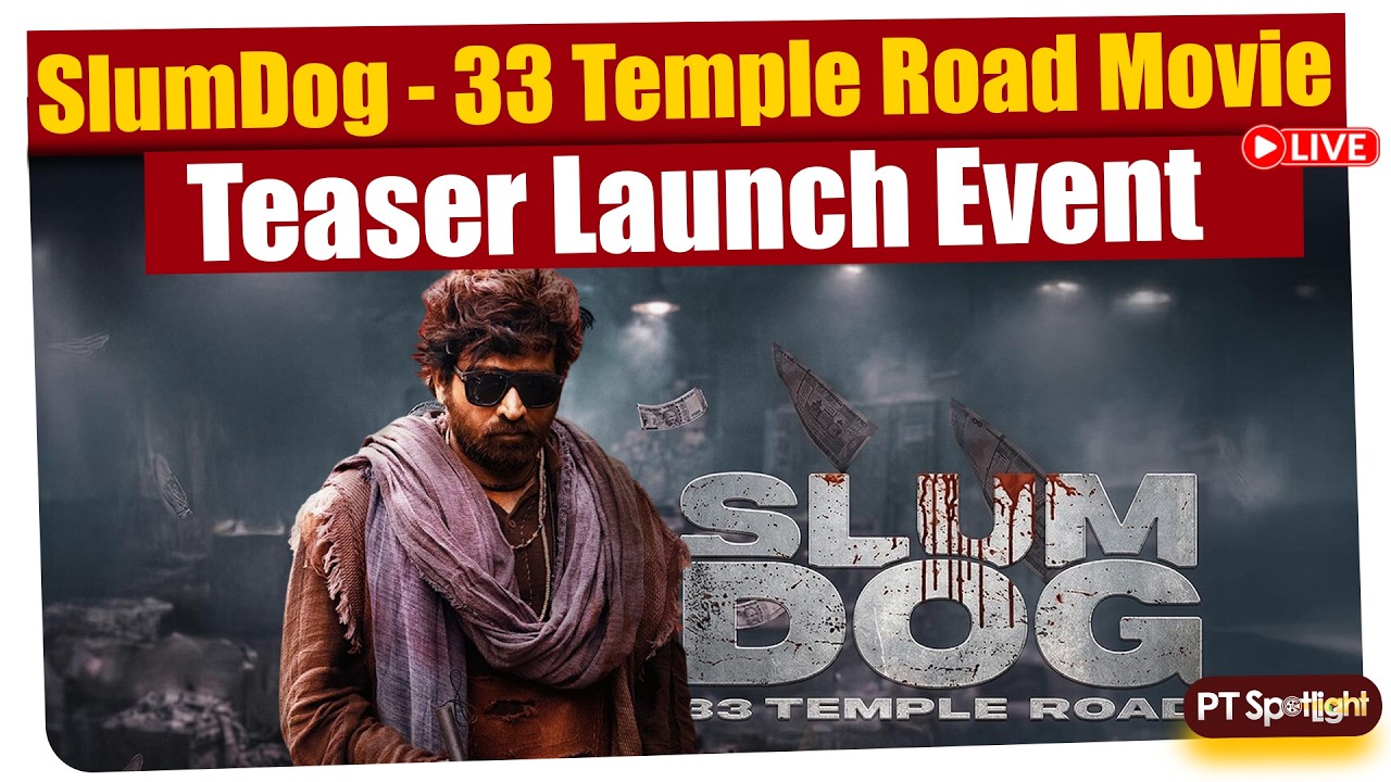 🔴LIVE: SlumDog - 33 Temple Road Movie Teaser Launch Event | Puri Jagannadh | Vijay Sethupathi | Tabu