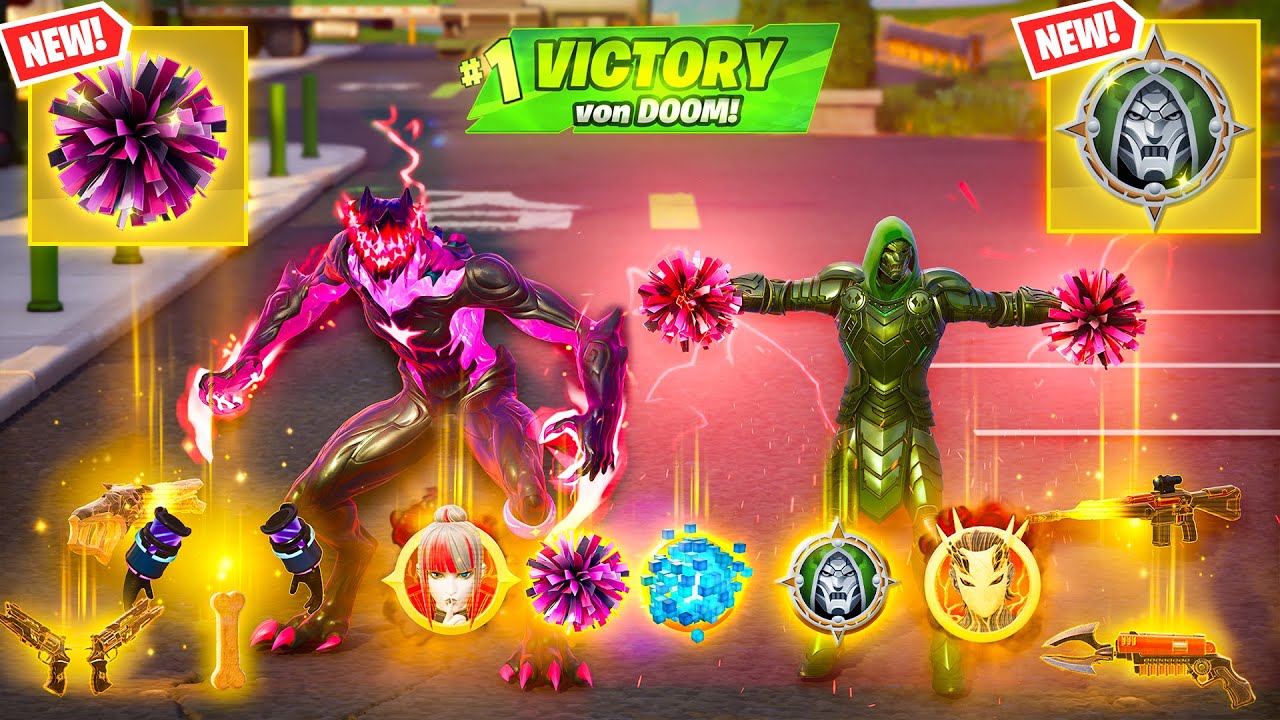 DOOM + STORM BEAST POM POMS vs NEW MEDALLIONS & MYTHICS CHALLENGE (Fortnite Chapter 6 Season 3)