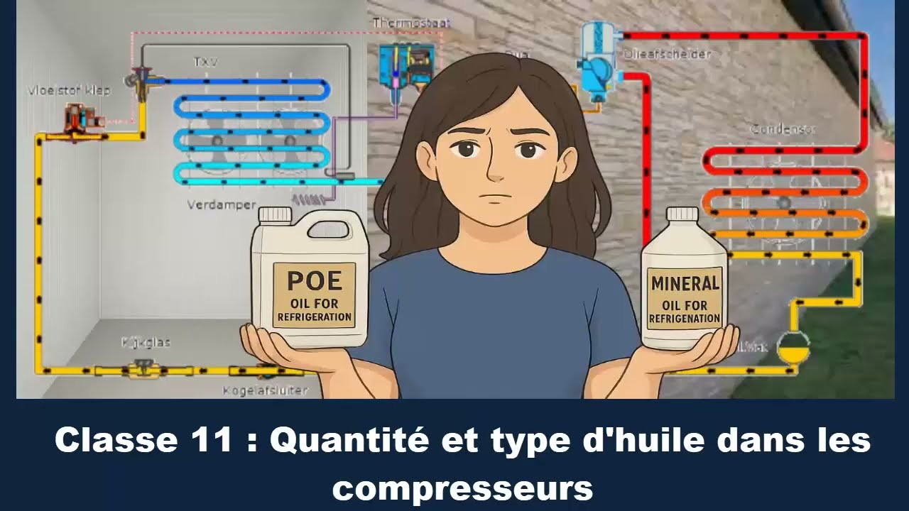 Changement d’Huile dans les Compresseurs de Réfrigération : Quantité, Type d’Huile et Tableau par HP