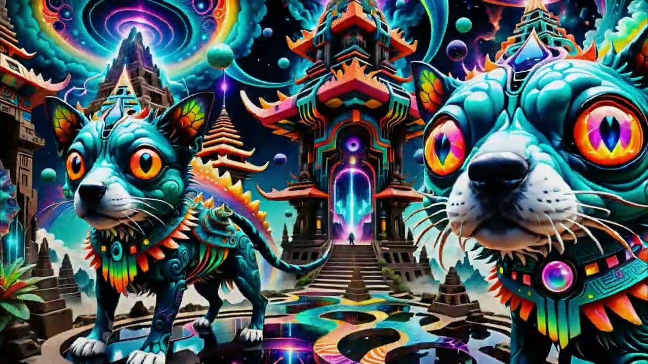 Trippy Aztec Psytrance Visualizer | Psychedelic Ancient Experience (4K UHD 60  FPS)