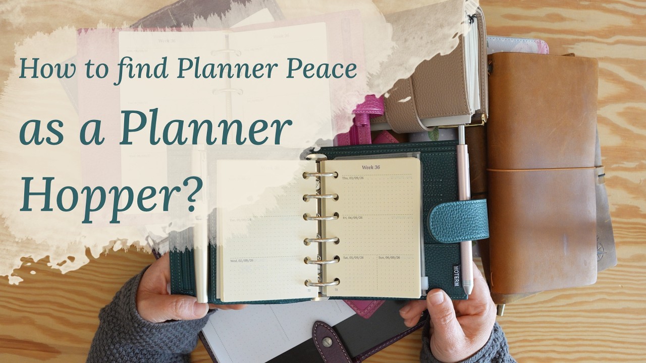 How to find Planner Peace as a Planner Hopper | #plannerpeace  #planning #travelersnotebook #moterm