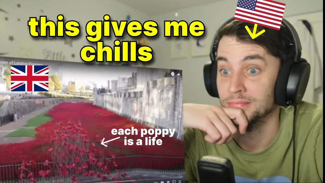 American reacts to The Tower of London Poppies