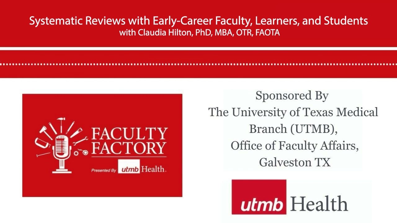 Systematic Reviews with Early-Career Faculty, Learners, and Students