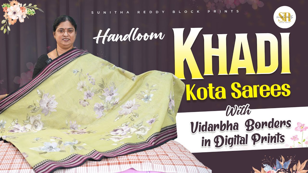 Handloom Khadi Kota Sarees with Vidarbha Borders | Pure Cotton Collection | Jejis Vlogs