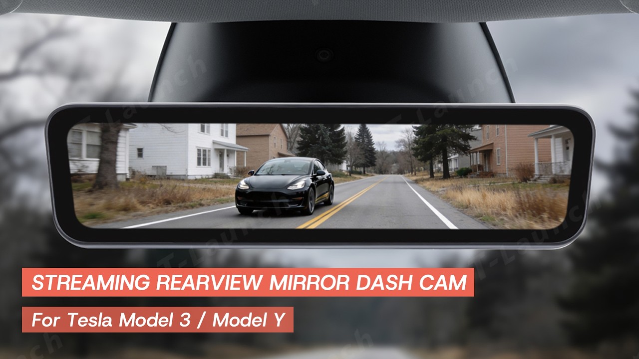 Upgraded 2.0 Streaming Rearview Mirror for Tesla Model 3 Highland 2026 | 9.2