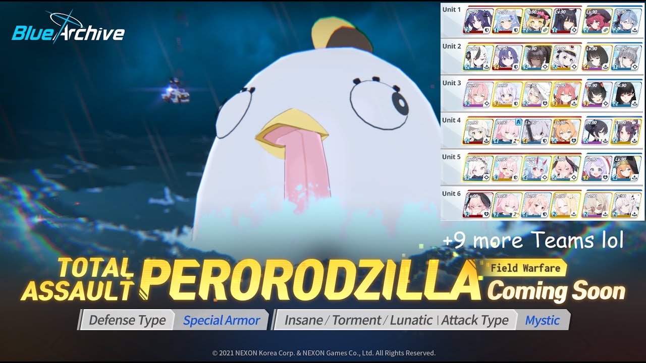 [Blue Archive] Perorozilla Field Warfare - Lunatic (50.098.450)
