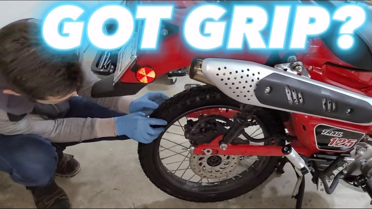 SPOONING on the Honda Trail 125. The CT125 gets new Vee Rubber's VRM-022 2.75x17 Trail Tires!