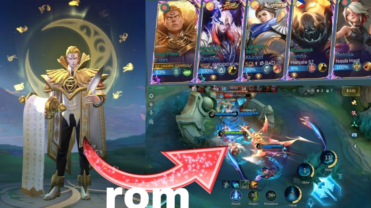 No pain on gaine 🥹 rom Estes🫡 in mlbb 🔥 