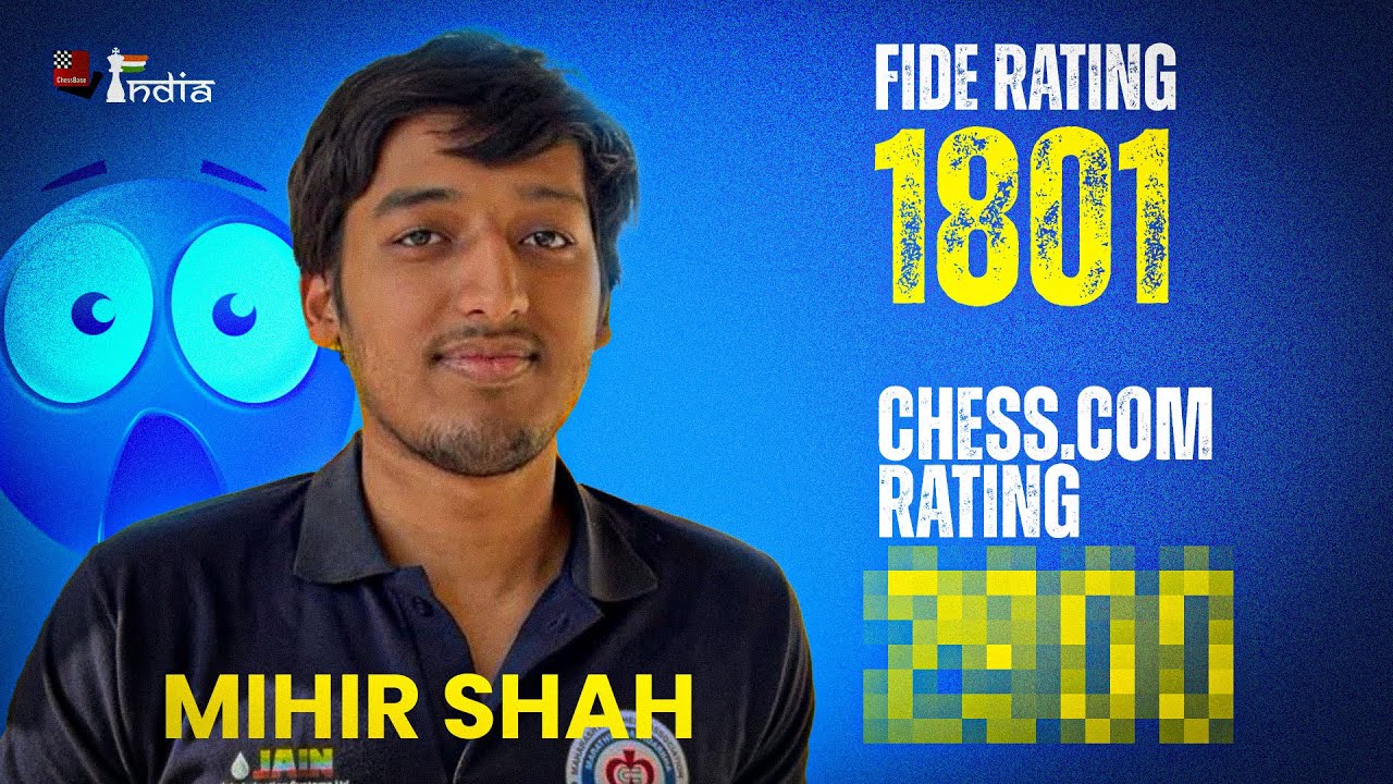 His FIDE Rating is just 1801 but his bullet rating on chesscom is 2900+ | Mihir Shah