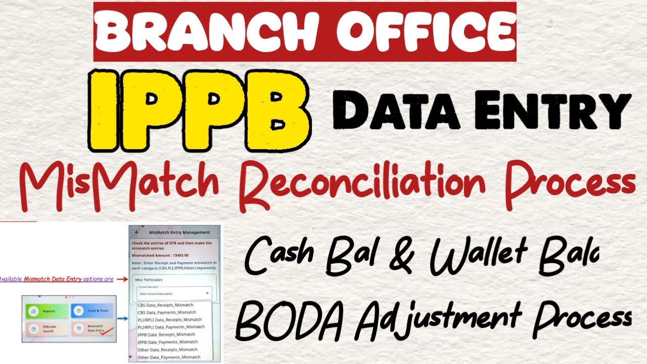 IPPB Data Mismatch Entry Process Explained in Telugu || How to do mismatch data entry in IPPB ||