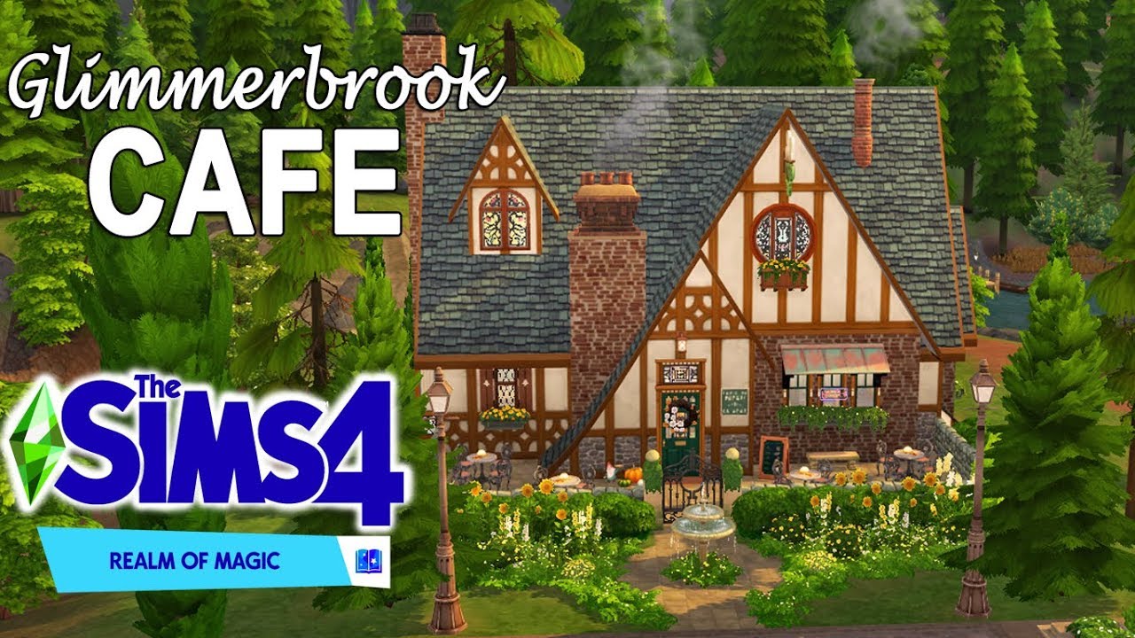 GLIMMERBROOK CAFE ☕ // Sims 4 Speed Build // Realm of Magic // NoCC