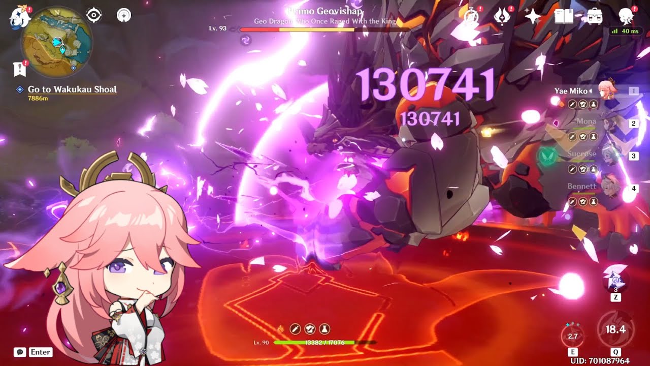 MY HIGHEST C0 YAE MIKO BURST DMG - Genshin Impact