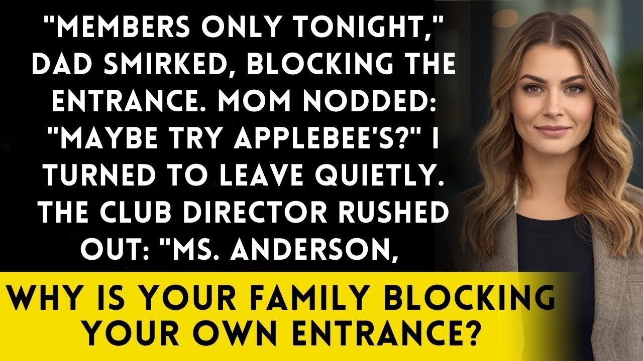 My Family Kicked Me Out of Christmas Dinner — I Own the Club They Want to Join