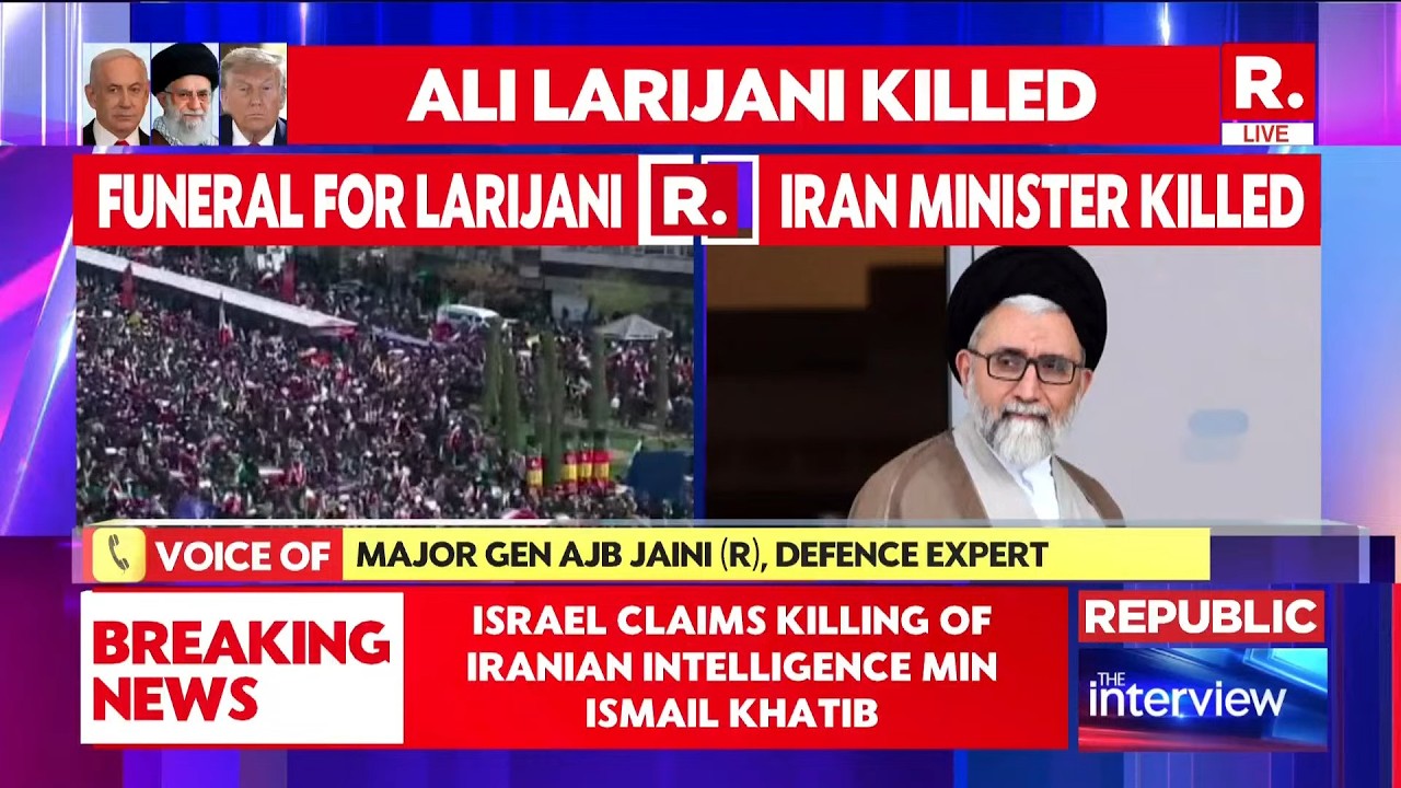 Israel Says Iran’s Intelligence Chief Khatib Killed | Ali Larijani & Gholamreza Soleimani | Iran War