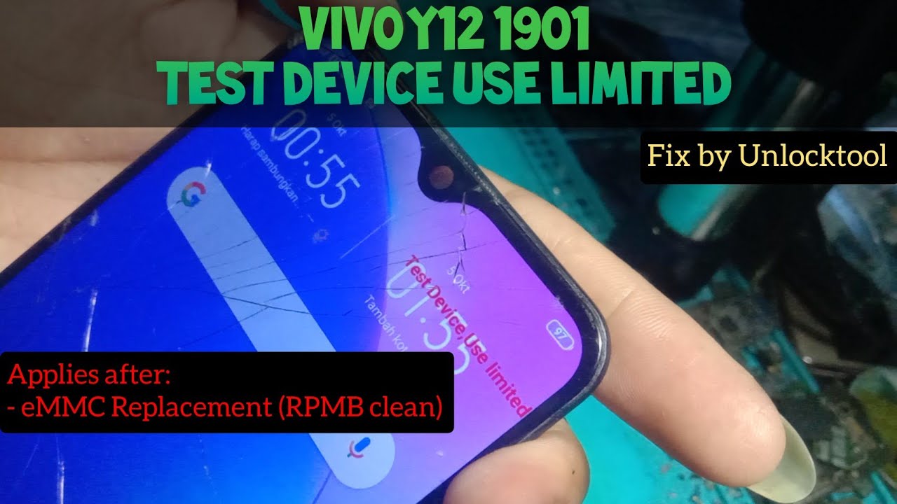 Test Device, Use limited Vivo Y12 Y15 Y17 Fix by Unlocktool @mobilecareid