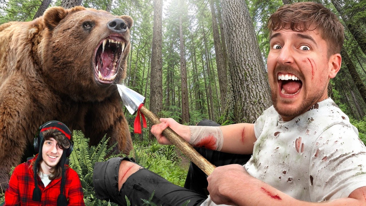 KreekCraft Reacts to MrBeast - $10,000 Every Day You Survive In The Wilderness